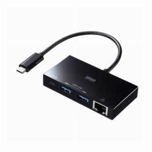 サンワサプライ USB Type-Cハブ付キ ギガビットLANアダプタ USB-3TCH20BK(代引不可)【送料無料】