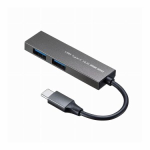 USB Type-C 2ポートスリムハブ USB-3TCH24SN(代引不可)【送料無料】