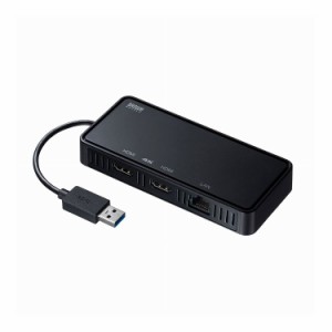 USB3.1-HDMIディスプレイアダプタ 4K対応・ 2出力・LAN-ポート付き USB-CVU3HD3(代引不可)【送料無料】