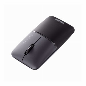 サンワサプライ 【メーカー直送】 静音Bluetooth ブルーLED BlueLED マウス SLIMO ブラック 黒 ワイヤレス 無線 充電式 MA-BBS310BK(代引