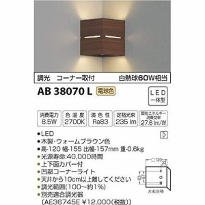 コイズミ LEDブラケットライト AB38070L 【設置工事不可】【送料無料】