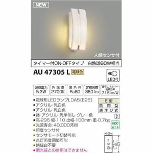 コイズミ LED防雨ブラケット AU47305L 【設置工事不可】【送料無料】