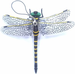 9点セット 即納 安全ピン付き 12cm 1/1 サイズ オニヤンマ トンボ 昆虫 動物 虫除け アウトドア キャンプ 模型 リアル インテリア 置物 