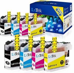 LxTek LC111-4PK 互換インクカートリッジ ブラザー Brother 対応 LC111 インク 4色セット*2(合計8本) 大容量/