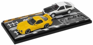 MODELER'S 1/64 頭文字D セットVol.10 高橋啓介RX-7 (FD3S) & 秋山渉レビン (AE86) 完成品 MD6421