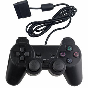 RGEEK PS2用 コントローラー playstation2 用 有線コントロ ーラー 人体工学 二重振動