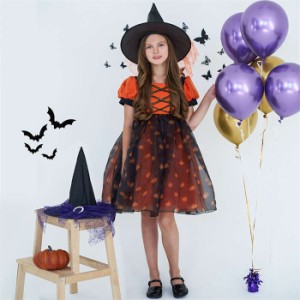 ハロウィン 衣装 子供 女の子 ハロウィン 巫女 ハロウィンの仮装 キッズドレス ハロウィン ワンピース 手提げ 2点セット コスチューム