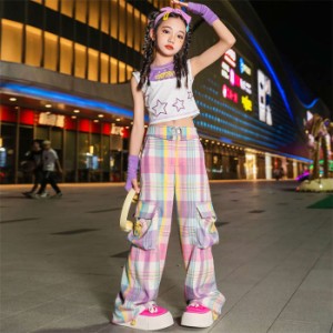 ダンスウェア 女の子 ダンス衣装 キッズ セットアップ ダンス服 ダンス着 ステージ 団体服 演出服 ヒップホップ hiphop K-pop 