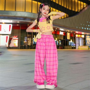 ダンスウェア 女の子 ダンス衣装 キッズ セットアップ ダンス服 ダンス着 ステージ 団体服 演出服 ヒップホップ hiphop K-pop