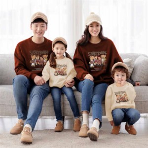 親子 ペアtシャツ ペアルック リンクコーデ トレーナー ロンパース 親子トレーナー 親子コーデ 親子お揃い服 カップルお揃い服 親子服