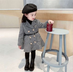 【ベルト付き】子供服 女の子 中綿コート キッズ ロングコート ラシャコート チェスターコート こども服 アウター 冬物 韓国コート