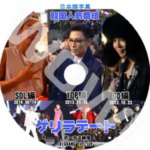 K-POP DVD G-DRAGON GD ＆TOP ＆SOL ゲリラデート Bonus Track入り 日本語字幕あり BIGBANG ビッグバン GD ジヨン GD DVD