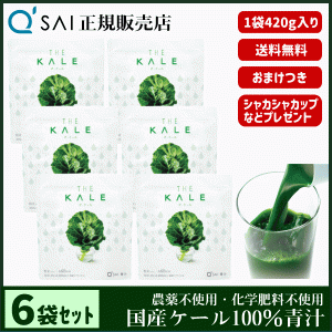 青汁 24％割引 キューサイ ザ・ケール 粉末 420g 6袋まとめ買い ＋おまけ付 健康飲料 国産 ケール100％ 農薬不使用 専用スプーン＆シェイ