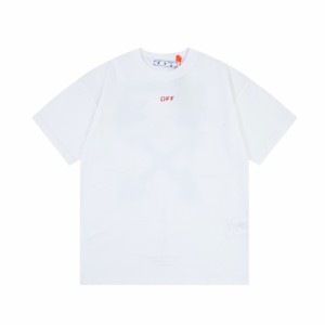OFF-WHITインクジェットフルレター半袖Tシャツ