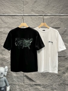    Stussy スクリーンプリント丸首半袖Tシャツ