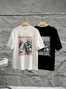    Stussy ポートレートプリント丸首半袖Tシャツ