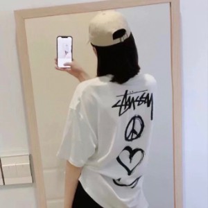    stussy プリントファッション半袖Tシャツ