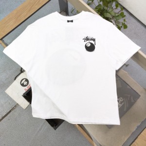 Stussyスヌーカー・グラフィック・カジュアル半袖Tシャツ