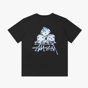 Stussyダブルヤーンと厚手の生地を使用したハーフスリーブTシャツ 