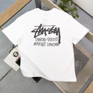 Stussy 反射グラフィックレタープリント半袖Tシャツ