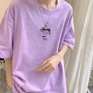 Stussy コットンストレートTシャツ半袖