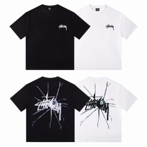    Stussy高密度コットン素材の半袖Tシャツ