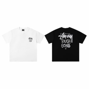  Stussy グラフィティレタープリントラウンドネック半袖Tシャツ