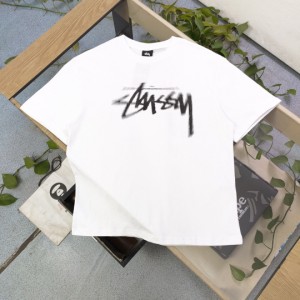 Stussy花柄レターロゴプリント半袖Tシャツ