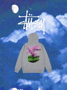 STUSSY パーカー ステューシー プルオーバー スウェット S IS Hoodie Fallen Angel  グレー メンズ レディース ユニセックス 並行輸入品[