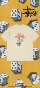 STUSSY  ステューシー  Floral Chip Tシャツ 半袖 カーキ  並行輸入品