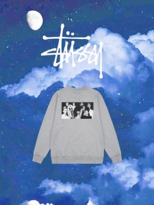 STUSSY パーカー  ステューシー クルーネック スウェット  S IS S Portrait  グレー メンズ レディース ユニセックス 並行輸入品[衣類]  