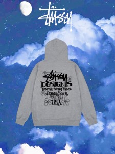 Stussy パーカー ステューシー プルオーバー スウェット S IS Hoodie Summer Graffiti  グレー  メンズ レディース ユニセックス 並行輸