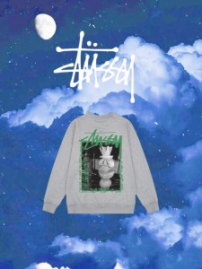 STUSSY パーカー  ステューシー クルーネック スウェット S IS S Hoodie Stone Statue  グレー メンズ レディース ユニセックス 並行輸入