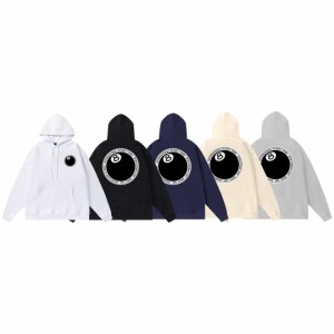 STUSSY SS23 ステューシー 8ボールプリント フーデッド スウェットシャツ パーカー [並行輸入品]