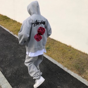 Stussy 23ss オフィシャル・ニュー・ダイス・プリント・フーデッド・スウェット（メンズ／レディース