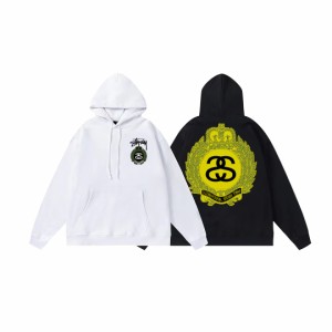 Stussy SS23 ステューシー クラウンロゴ プリント フーデッド スウェットシャツ