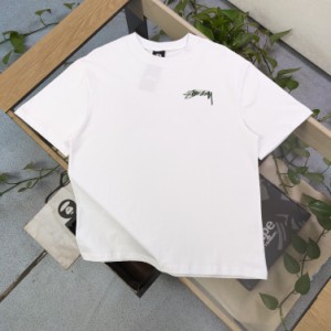 2024 新作 Stussy ステューシー 夜景柄 ロゴ文字 プリント カジュアル カップル ゆったり 半袖 Tシャツ