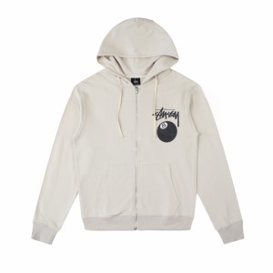 Stussy プリント・ジップ・フーデッド・スウェット・ジャケット 