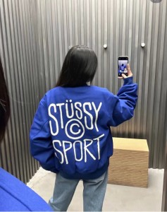 Stussy アルファベット・ウール・プラス・コットン・ベースボール・ジャージー