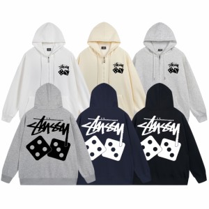 新品 ステューシー STUSSY プリント ファッション　パーカープルオーバー2023新作 