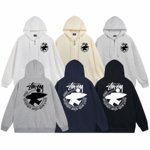 新品 ステューシー STUSSY プリント ファッション　パーカープルオーバー2023新作 