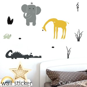 ウォールステッカー 子供部屋 cute animal wallsticker 誕生日 壁飾り 動物 インテリア シール 壁紙 シール 絵 diy 壁紙 可愛い 木 身長