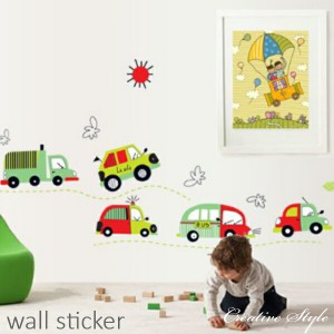 ウォールステッカー カーチーム 子供部屋 壁飾り インテリアシール wallsticker diy 壁紙 シール 可愛い 動物 木 身長計 北欧 アニマル 