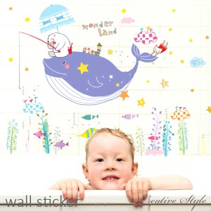 ウォールステッカー wonder land バスルーム 浴室 子供部屋 誕生日 壁飾り インテリアシール 壁紙 シール wallsticker diy 壁紙 可愛い 