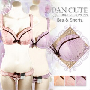 【PAN CUTE】マカロンパステルレース　ブラ＆ショーツセット 523