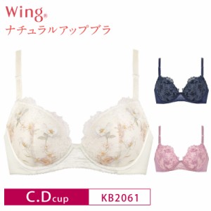 20%OFF ワコール Wacoal ウイング wing  ナチュラルアップブラ 3/4カップブラジャー C・Dカップ KB2061 