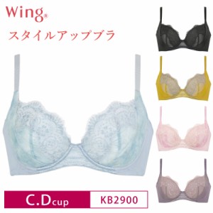 20％OFF Wacoal ワコール Wing  ウイング スタイルアップブラ 3/4カップブラジャー バストサイドすっきり 脇高設計 C・Dカップ KB2900