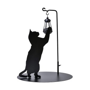 【即納】シルエットソーラーライト（キャット）セトクラフト SI-1961 猫 ねこ ガーデンライト 太陽光センサー エコ LED 電気 灯り 玄関 