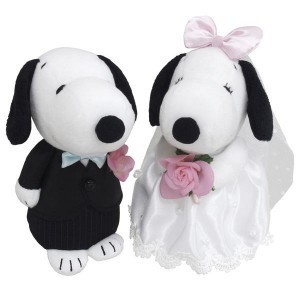 【即納】SNOOPY(スヌーピー)　スヌーピー＆ベル  ウェディング 洋風 Mサイズ BOX入り ぬいぐるみ 結婚祝い ブライダル ウェルカム ドール