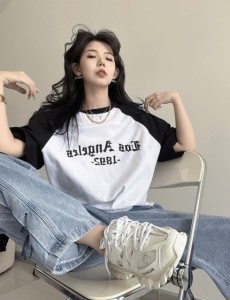 tシャツ レディース 半袖 トップス ヒップホップ ダンス 白 ホワイト 黒 ブラック 衣装  練習着 ストリート hiphop 大人 部屋着 韓国 kpo